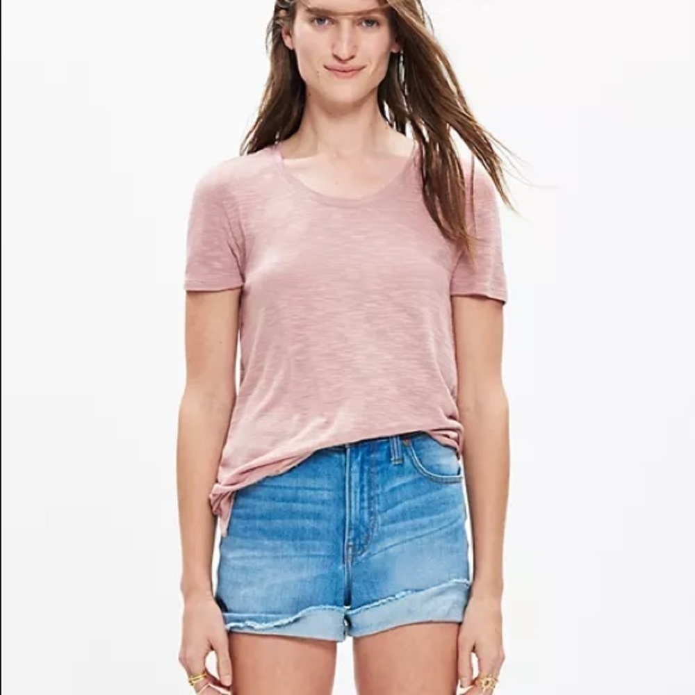 MADEWELL Women’s Brown Tan Anthem Crewneck Tee Shirt Size XXS
